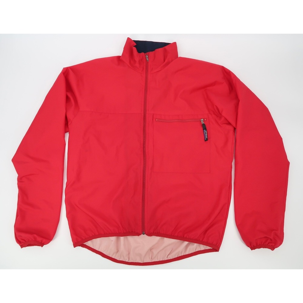 Vintage Patagonia Mens Large Wind Shield Hybrid Windbreaker Jacket Red Full Zip